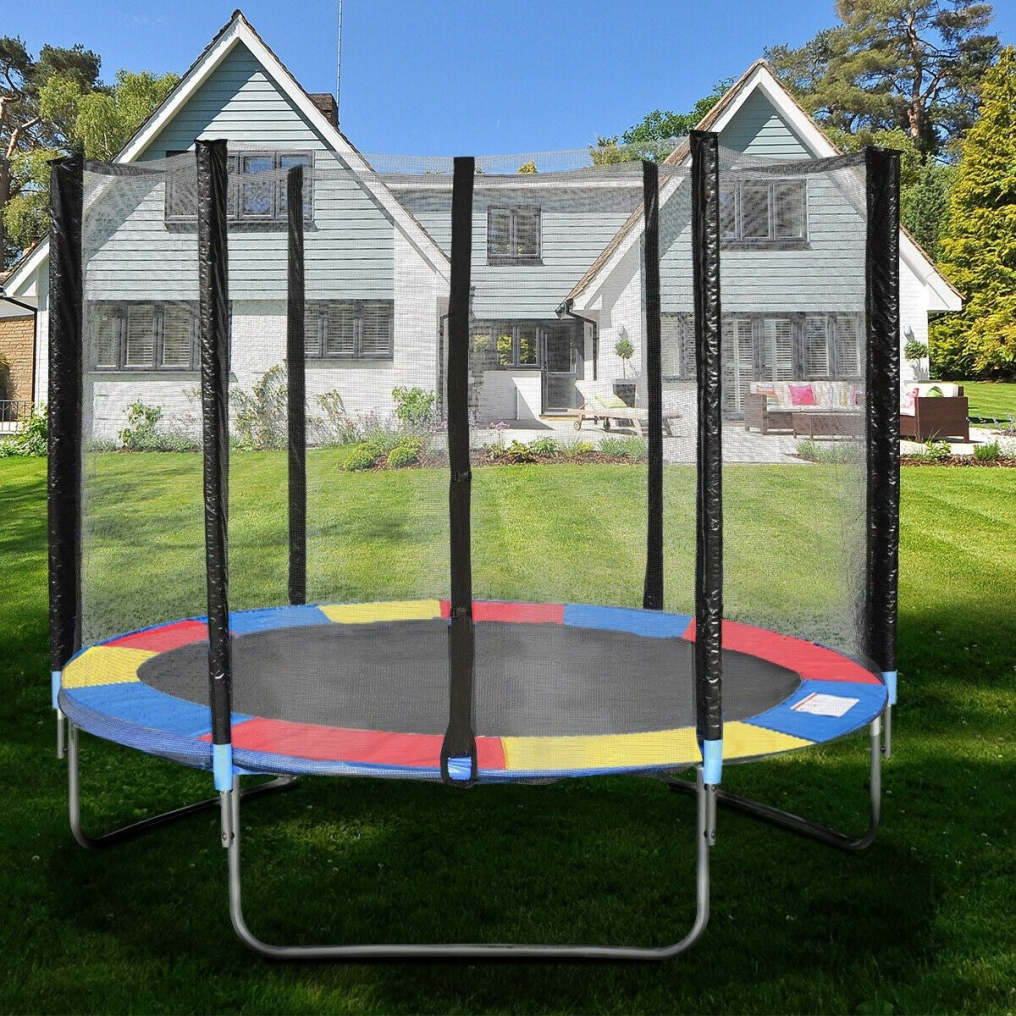 15 Ft Colorful Round Trampoline Safety Pad Frame Pad Spring Cover