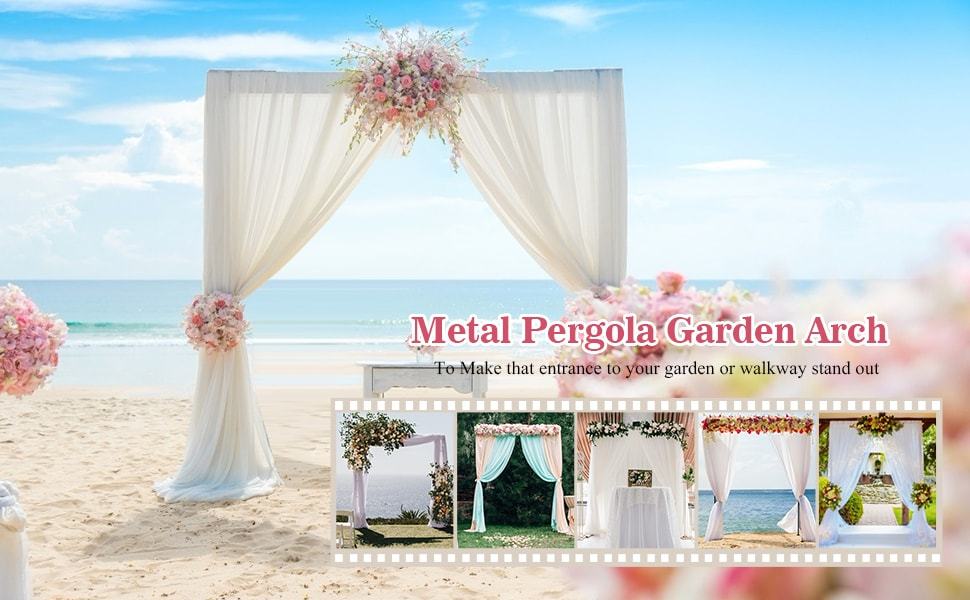 Metal Garden Arbor Garden Arch Trellis Archway Functions - Bestoutdor