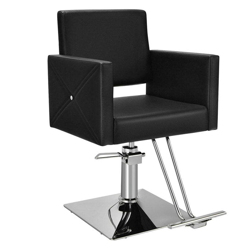 Salon Styling Chair, Heavy Duty Hydraulic Barber Chair with Adjustable Height & 360° Swivel, 330LBS Capacity PU Leather for Beauty Salon/Spa/Home