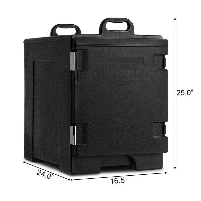 81 Quart End-Loading Insulated Food Pan Carrier Food-Grade LLDPE Material Portable Food Warmer for 5 Full-Size Pans
