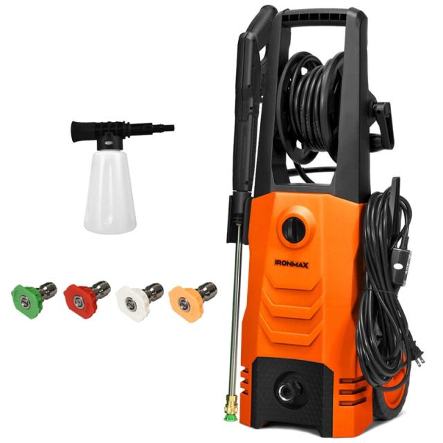 3500PSI Electric Pressure Washer, 2.6GPM 1800W Portable High Power Washer Machine with Foam Cannon & 4 Nozzles for Car Fence Cleaning
