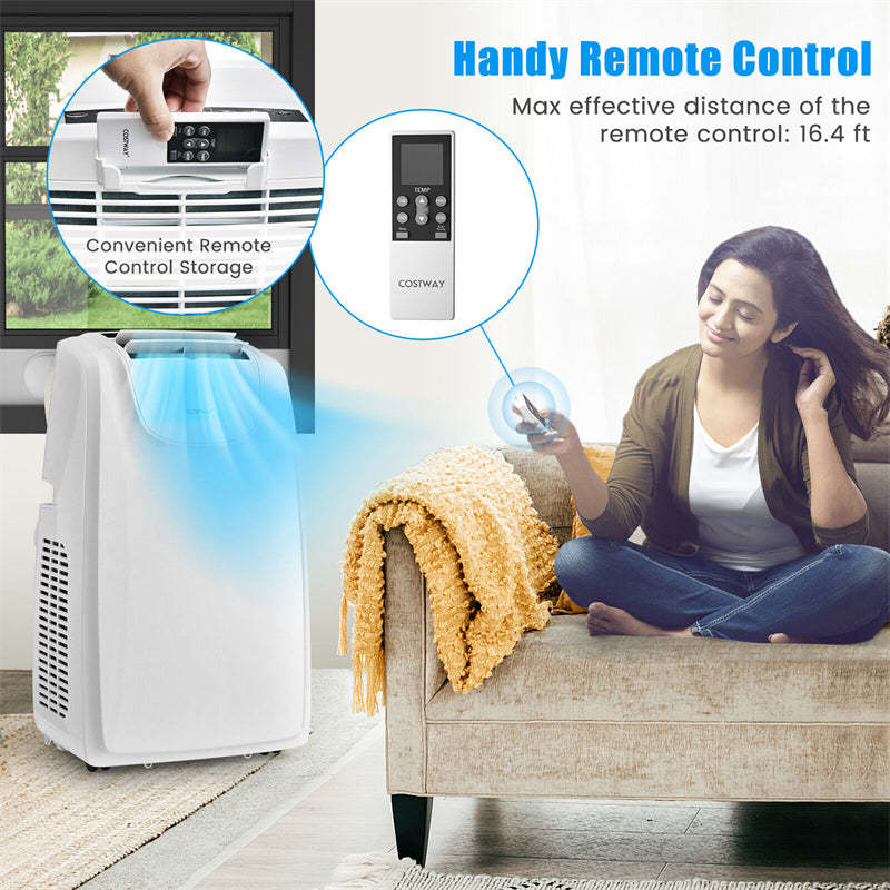 12000 BTU Dual Hose Portable Air Conditioner, 3-in-1 Powerful AC Unit with Remote Control, 24H Timer & Window Kit, Cools 400 Sq.Ft for Home, Office