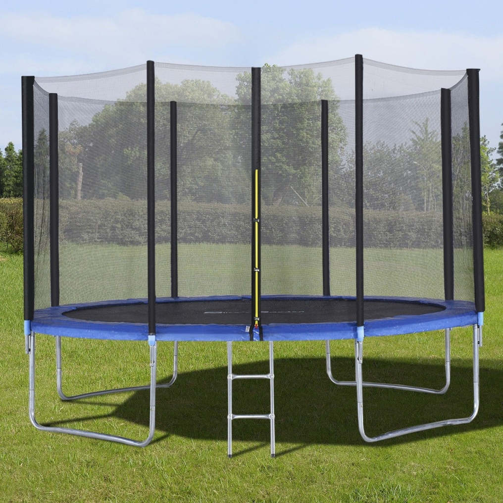 12 ft Trampoline Combo Bounce Jump with Spring Pad and Enclosure Net