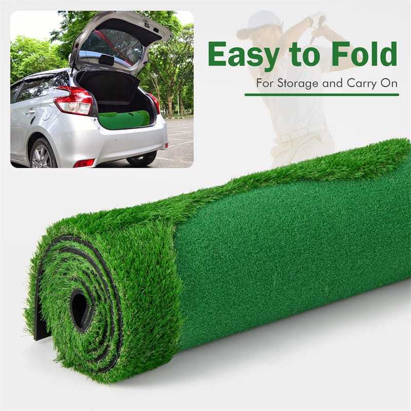 10 x 5FT Golf Putting Green Large Professional Golf Training Mat Indoor Outdoor Golf Putting Practice Mat with Artificial Grass Turf 3 Golf Holes