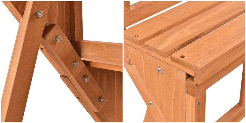 4-Tier Wooden Step Ladder Plant Stand Flower Pot Rack Display Holder