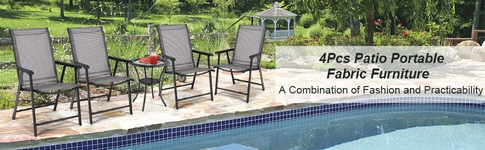 Patio folding chair - patio furniture - bestoutdor.com