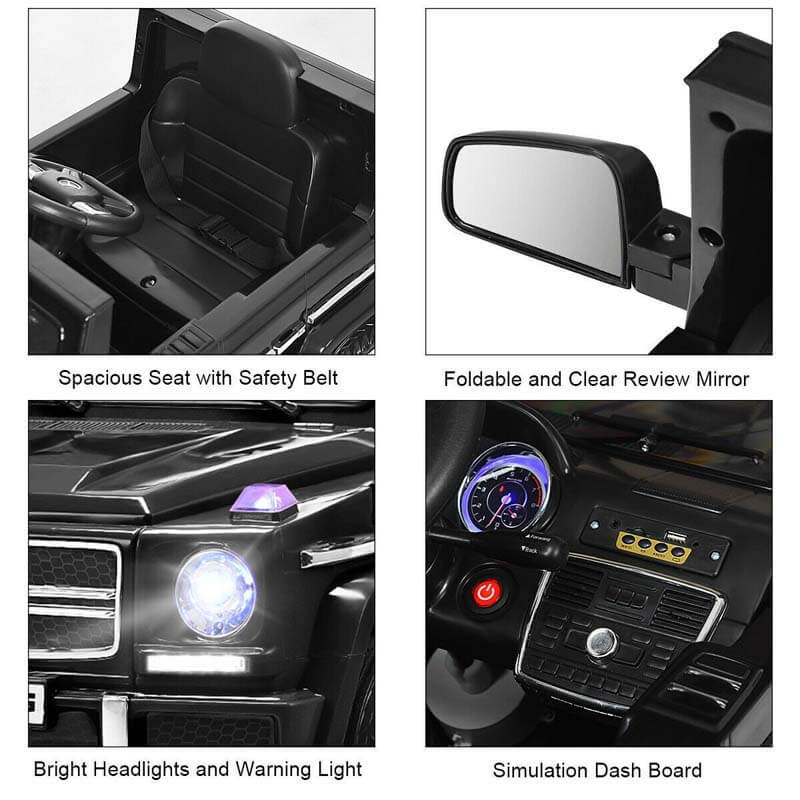 12V Kid's Mercedes Benz G65 Licensed 4-Wheel Electric Ride On Car