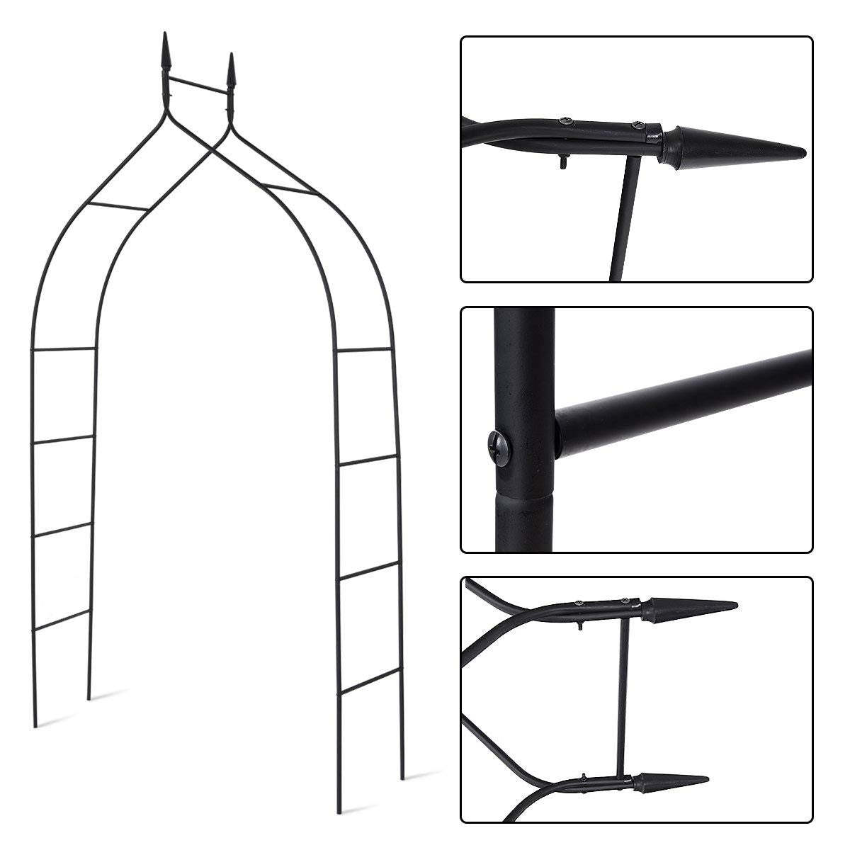 Gothic Metal Garden Rose Arch for Outdoor Backyard Wedding