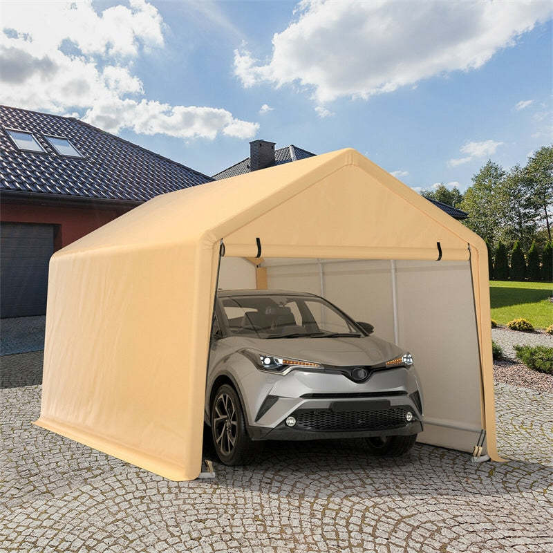9' x 17' Heavy Duty Carport Car Canopy Portable Garage Shelter Outdoor Storage Tent with Roll-up Front Door
