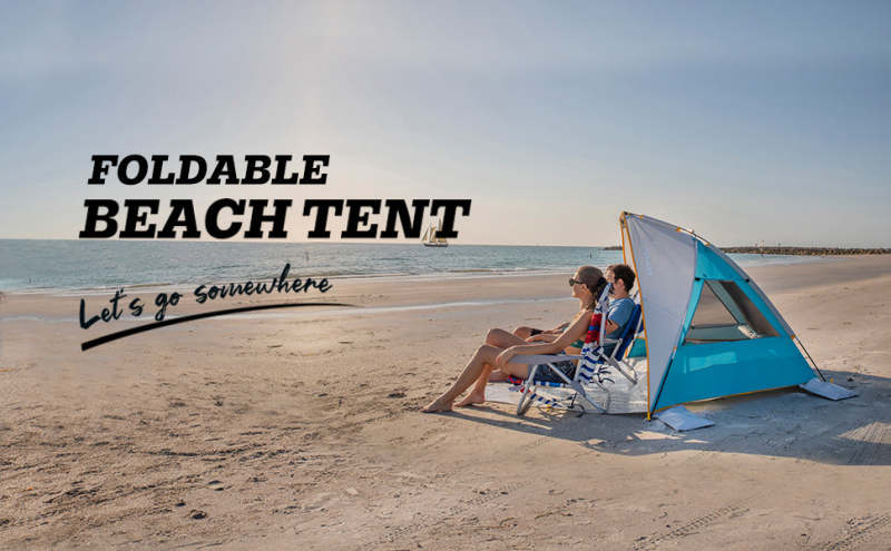 Gorich Beach Tent With Canopy PT2-007 2-3 Person Pop Up Beach Tent