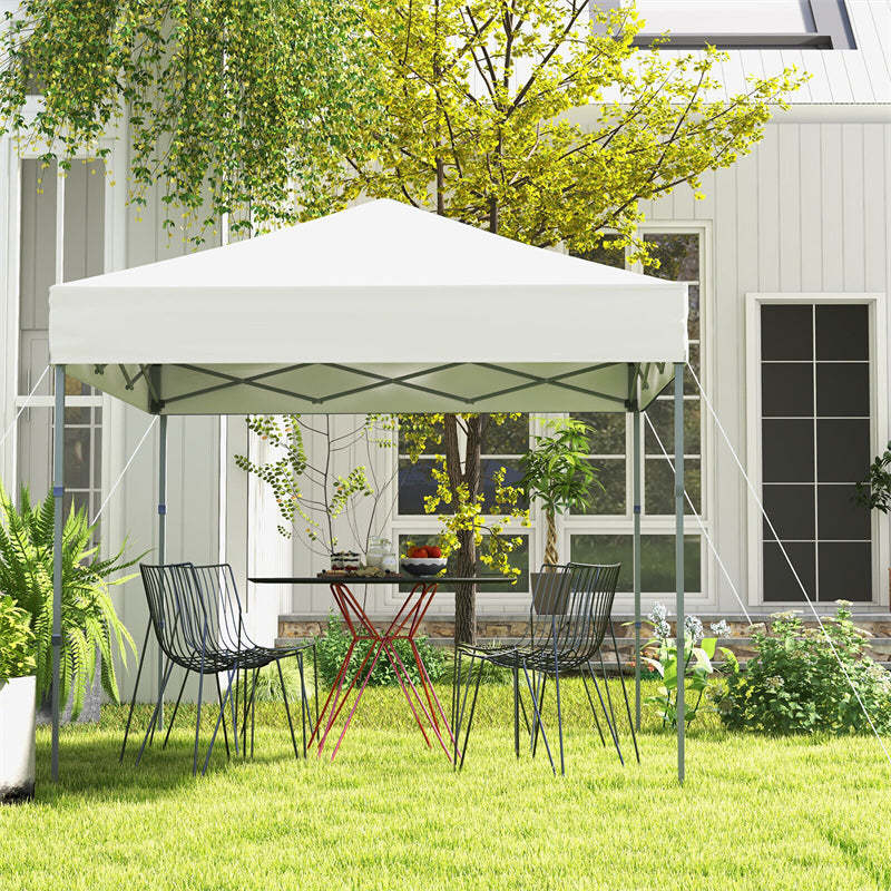 6.6' x 6.6' Pop Up Canopy 1 Person Setup Instant Canopy Tent Portable Outdoor Canopy with Center Lock & Carrying Bag