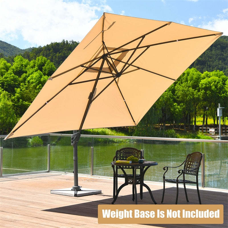 10' x 13' Rectangular Outdoor Cantilever Umbrella Offset Patio Umbrell - Bestoutdor 10' x 13' Rectangular Outdoor Cantilever Umbrella Offset Patio Umbrell - Bestoutdor