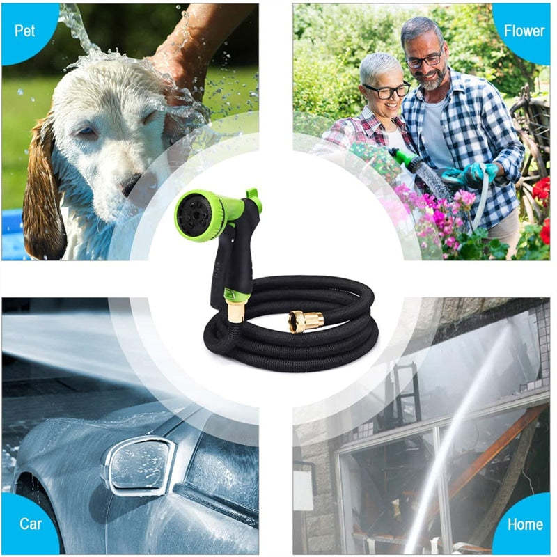 100ft Expandable Garden Hose Pipe with Spray Nozzle