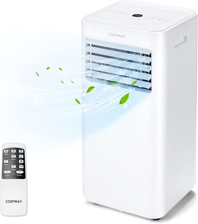8000 BTU Portable Air Conditioner 4-in-1 AC Cooling Unit with Remote Control, Dehumidifier, Sleep Mode, Window Kit, Personal AC Unit for Bedroom