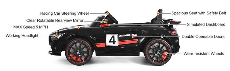 12V Licensed Mercedes Benz AMG Kids Ride On Car with 2.4G Remote Control