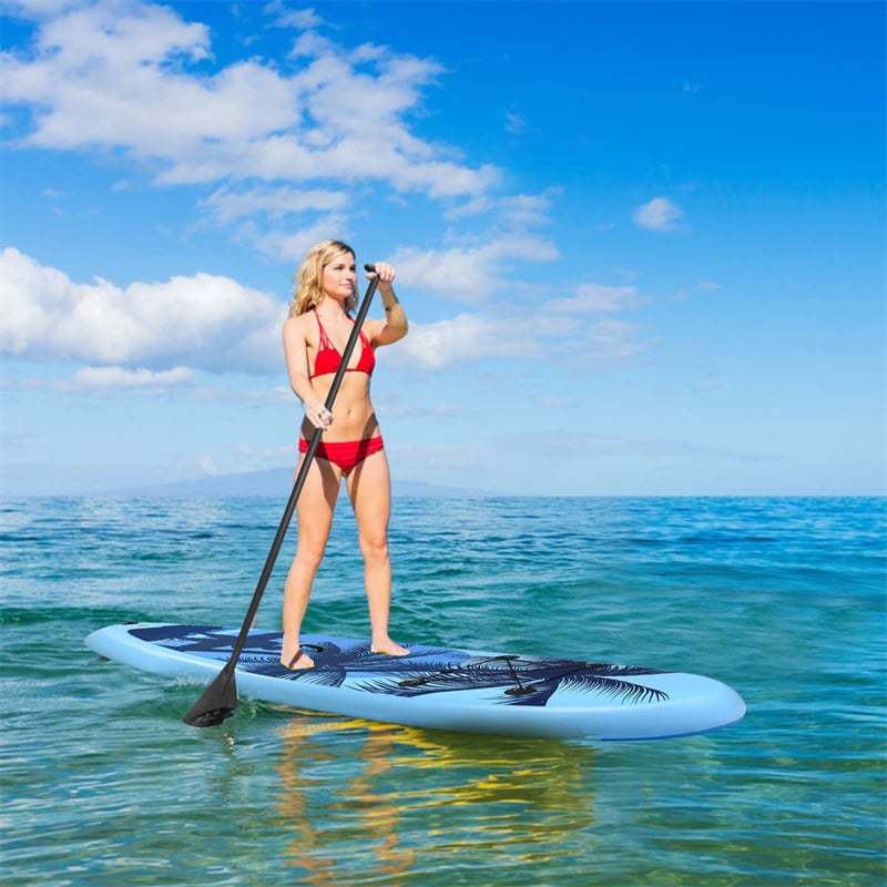 9.8' Inflatable Stand Up Paddle Board with Adjustable Paddle for Adult Youth, 6.5" Thick SUP Board with SUP Accessories, Pump & Carry Bag