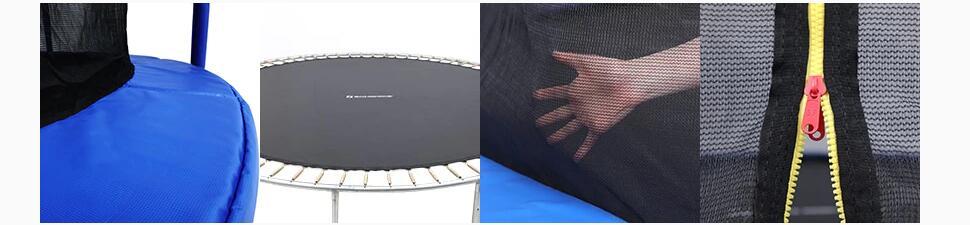 15 Ft Trampoline Combo with Enclosure Net and Basketball Hoop