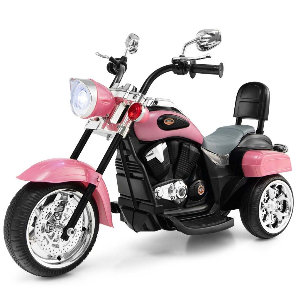 Kids Ride-On Motorcycle, 3-Wheel 6V Battery Powered Chopper Motorcycle with Headlight & Horn, ASTM-Certified Electric Toy for Boys & Girls Gifts