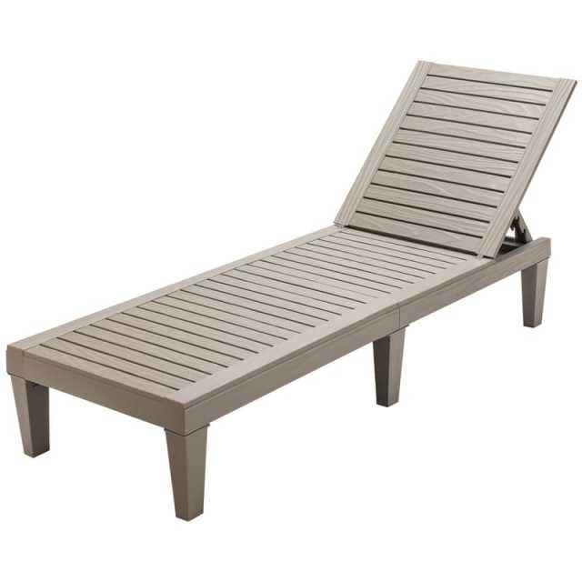Outdoor Chaise Lounge Chair with 5-Position Adjustable Backrest, 400LBS Capacity All-Weather Reclining Sun Lounger for Poolside, Patio Backyard