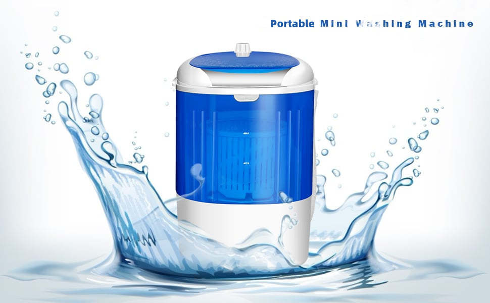 5.5 Lbs Portable Mini Washing Machine Electric Compact Laundry Machine with Spin Dryer