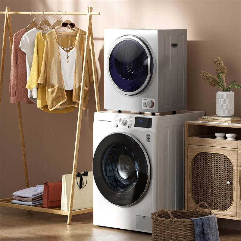 Portable Clothes Dryer, Compact 110V Electric Dryer with 4 Automatic Drying Mode & Stainless Steel Tub, Small Laundry Dryer for Apartment Dorm
