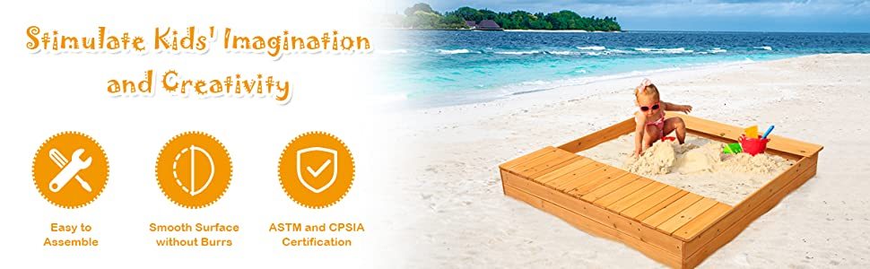 kids cedar sandbox kids outdoor playset bestoutdor.com