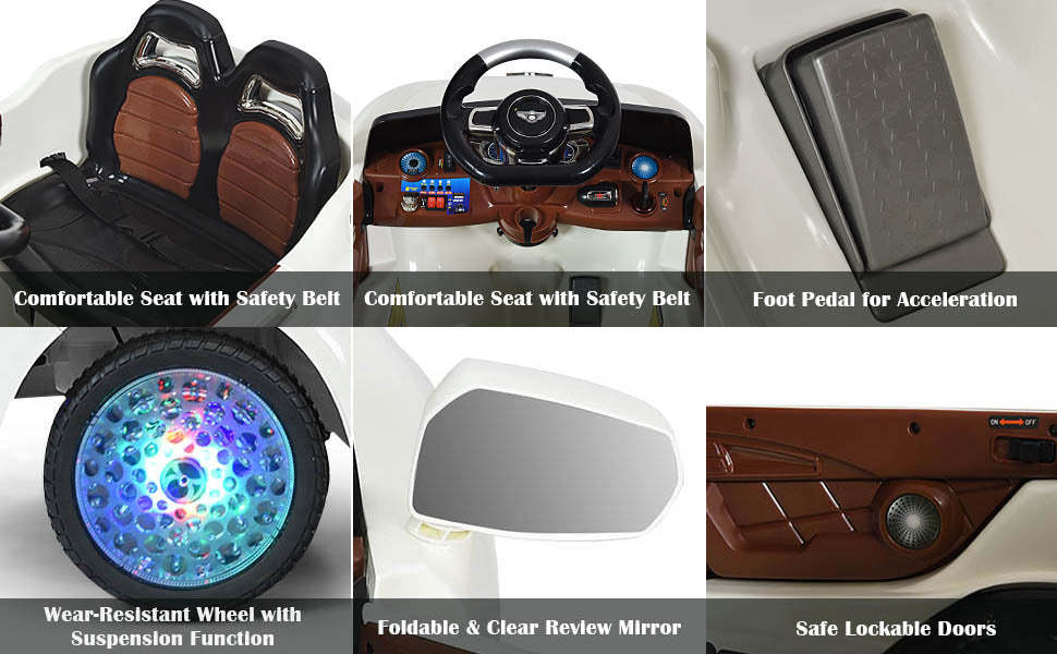 6V Kids Ride-On SUV Car Battery Powered Vehicle with Parental Remote Control