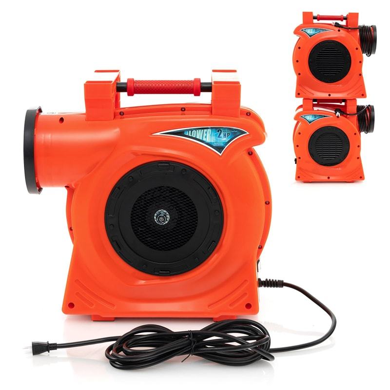 Commercial Air Blower 2HP/1500W Bounce House Blower with Handle, Air Blower Pump Fan for Inflatables Water Slide Bouncy Castle & Holiday Decorations