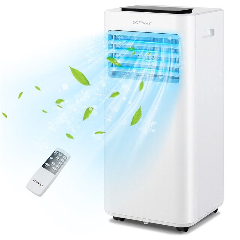 10000 BTU Portable Air Conditioner, 3-in-1 AC Unit with Fan, Dehumidifier & Sleep Modes, Remote Control, 24H Timer, Child Lock, Window Kit