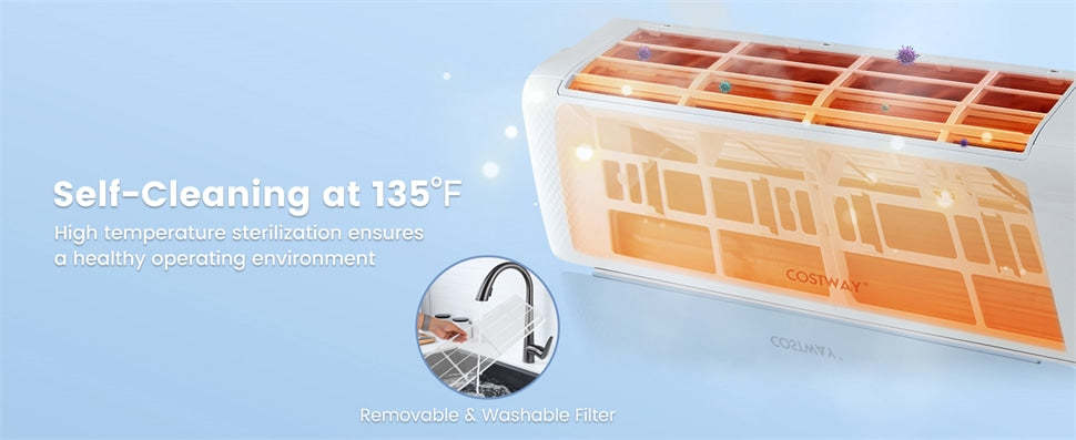 24000 BTU Mini Split Air Conditioner Energy Star w/ Heat Pump & Remote, 21 SEER2 208-230V Inverter AC Unit Works w/ Alexa, Google for Rooms 1500Sq.Ft