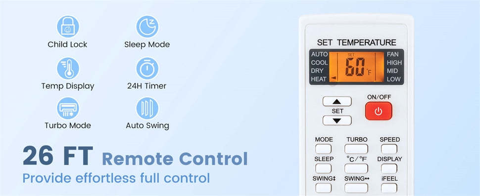 24000 BTU Mini Split Air Conditioner Energy Star w/ Heat Pump & Remote, 21 SEER2 208-230V Inverter AC Unit Works w/ Alexa, Google for Rooms 1500Sq.Ft