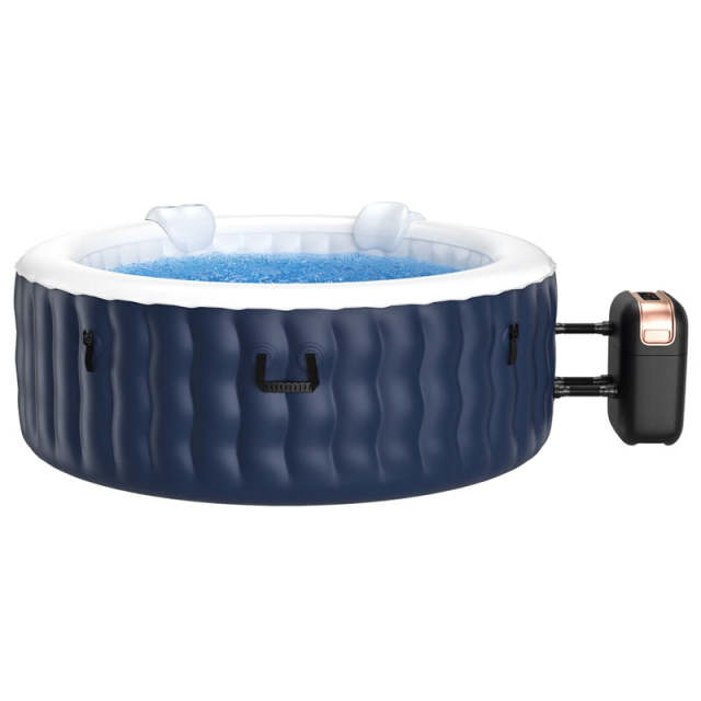 4 Person SaluSpa Inflatable Hot Tub Spa Indoor Outdoor 71" Portable Hot Tub with 108 Massage Bubble Jets Filter Cartridge & Tub Cover