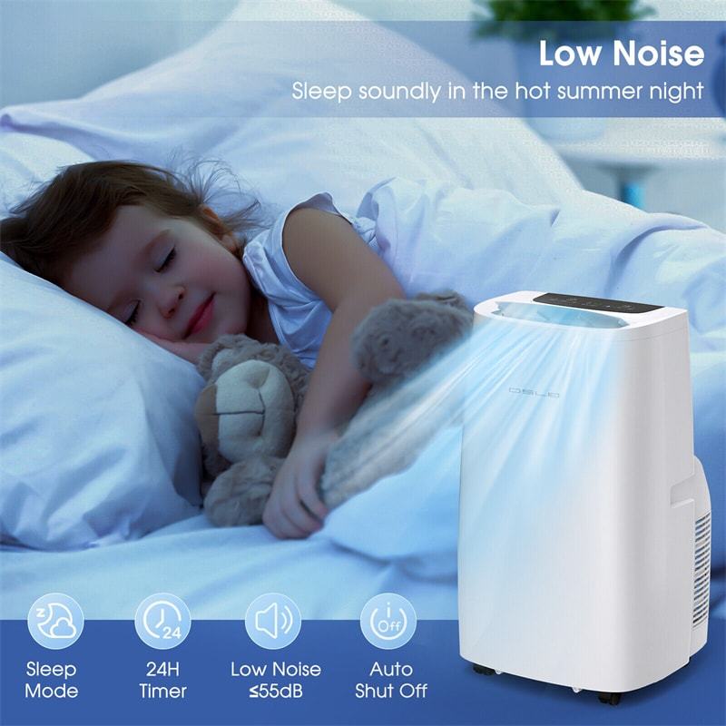 14000 BTU 3-in-1 Portable Air Conditioner with Cooling Fan Dehumidifier Function & Remote Control