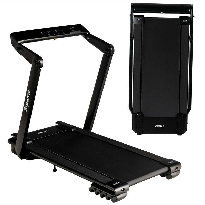 4.0HP Heavy Duty Electric Folding Treadmill Jogging Machine with LED Touch Screen Bluetooth Speaker