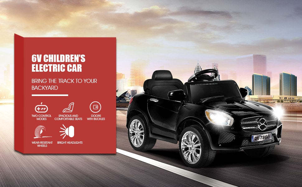 6V Battery Powered R/C Kids Ride On Car with LED Lights MP3