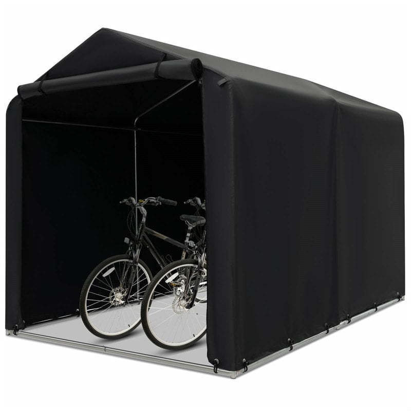 7x5.2FT Portable Shed, Heavy Duty Storage Tent Shelter with Roll-up Zipper Door, Waterproof Outdoor Storage Shed for Bikes, Motorcycles, Garden Tools