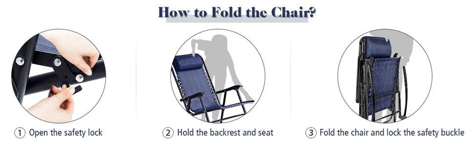 Patio folding rocking chair - bestoutdor.com