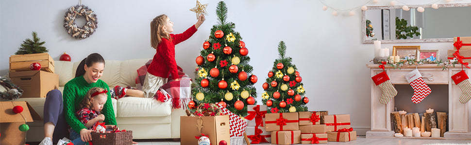 3 Ft Tabletop Artificial Christmas Tree Green Spruce Tree