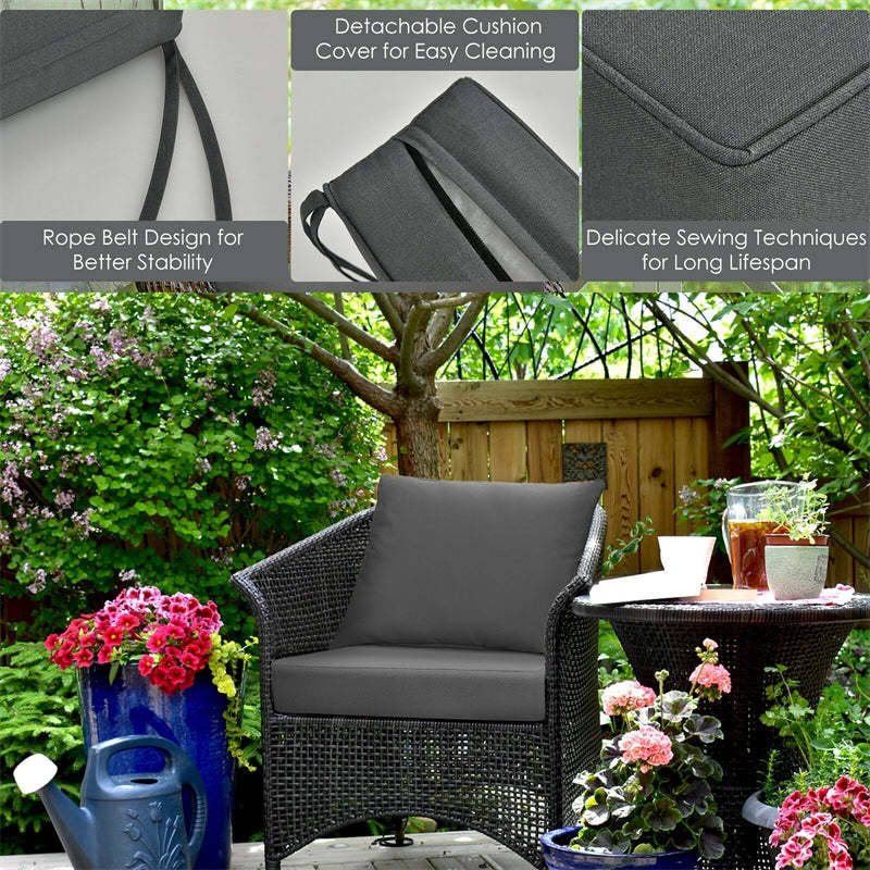 Outdoor Chair Cushion Set with Deep Seat & Back Cushion for Patio Furniture