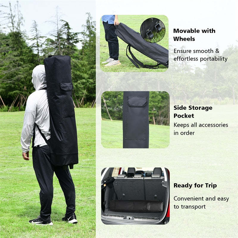 10x10 ft Slant Leg Pop up Canopy Tent with Detachable Side Wall