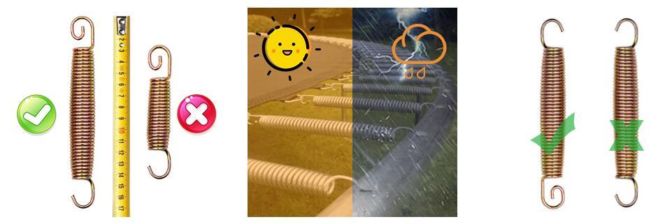 20 Pcs 7 Ft Heavy-Duty Galvanized Steel Trampoline Spring Replacement Kit