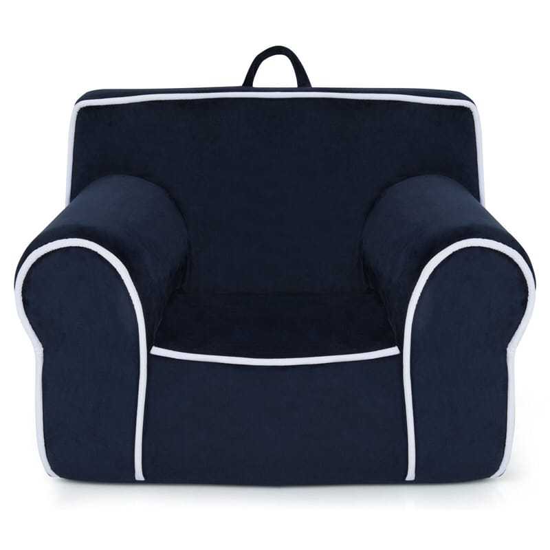 Kids Couch, Toddler Soft Sofa with Removable Washable Velvet Surface for Play Room, Nursery, Preschool, Foam Filled Armchair for 0-5 Boys & Girls