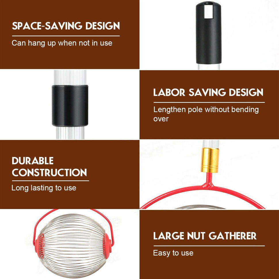 Garden Weasel Medium Rolling Nut Gatherer Picker Collector