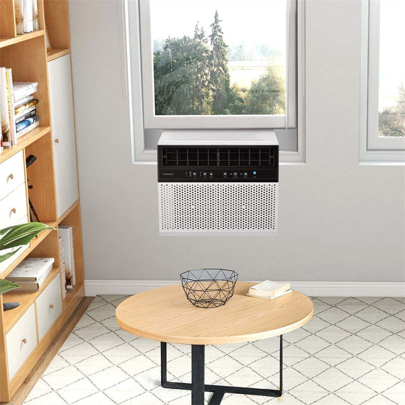 12000 BTU U-Shaped Window Air Conditioner, 42dB Ultra Quiet, Energy Saver Over-the-Sill AC with Remote, Covers 400 Sq.Ft for Bedroom/Living Room