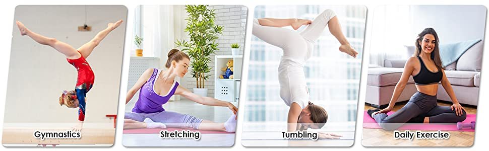 Tumbling Mat Folding Gymnastics Wedge Mat Incline Cheese Mat for Home Exercise Kids Play