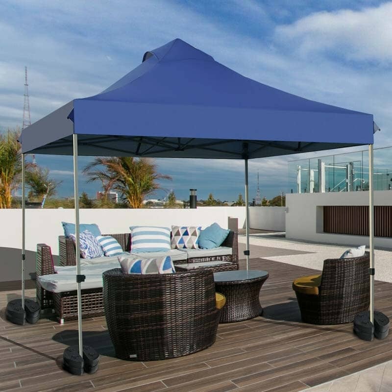 4/6/8 Piece Canopy Weights, Water/Sand Filled Weight Plates with No-Pinch Design & Straps for Umbrellas, Tents, Gazebos