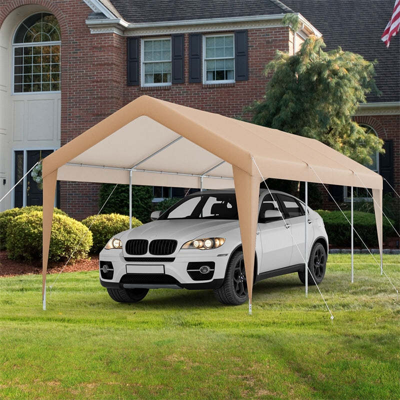 10 x 20FT Heavy Duty Carport Car Canopy Portable Garage Car Shelter Outdoor Storage Tent with All-Weather Tarp & Galvanized Steel Frame