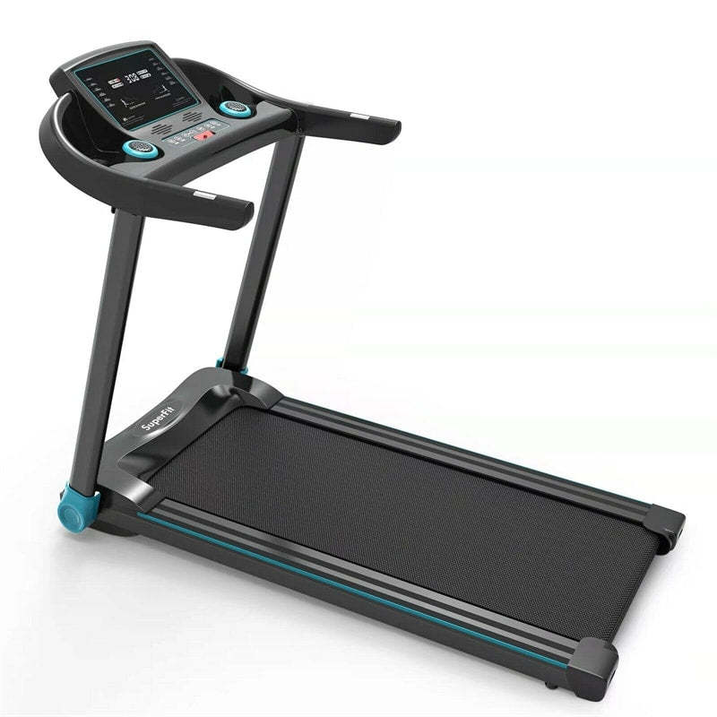 Foldable Treadmill, 2.25HP Portable Superfit Walking Treadmill with LED Display, 12 Preset Programs, APP Control & Pulse Sensor  for Home Gym