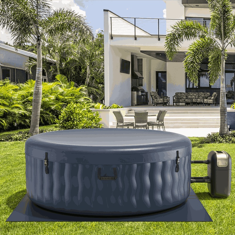 4 Person SaluSpa Inflatable Hot Tub Spa Indoor Outdoor 71" Portable Hot Tub with 108 Massage Bubble Jets Filter Cartridge & Tub Cover