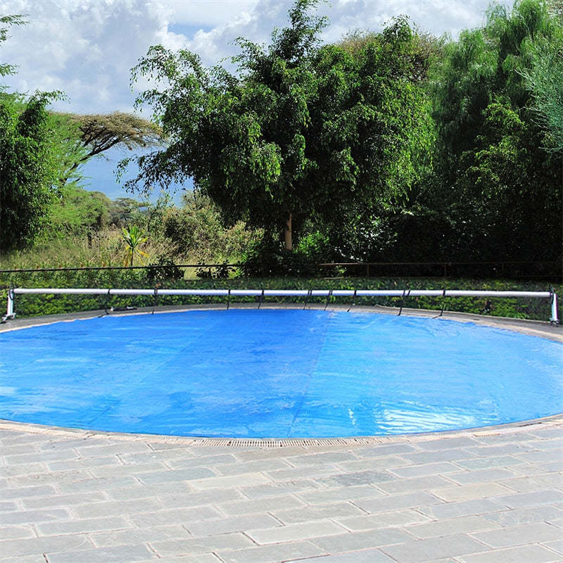 Solar Pool Cover, Rectangular Hot Tub SPA Thermal Blanket with Carrying Bag for Above Ground Swimming Pools, Floating Pool Cover